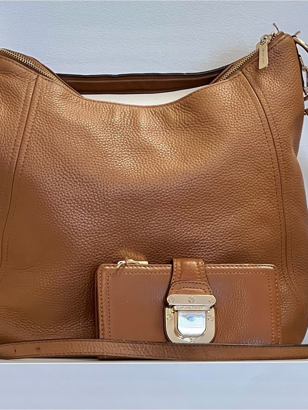 Nice Michael  Kors brown pebbled leather bag